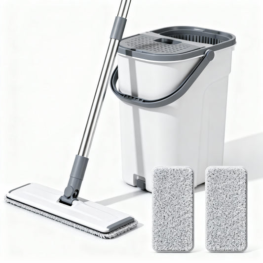 Pack Mopa Fregona con Cubo 7L + 2 recambios